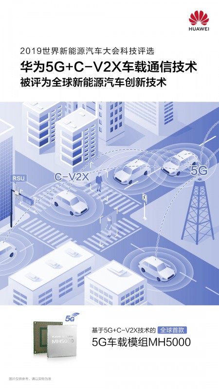 華為5G+C-V2X車載通信技術榮獲全球新能源汽車創新技術獎